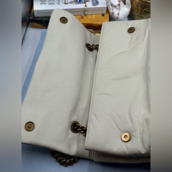🆕 KURT GEIGER LONDON 🧿 NWT XXL Kew Leather Bag, Off White Leather - Picture 11 of 16